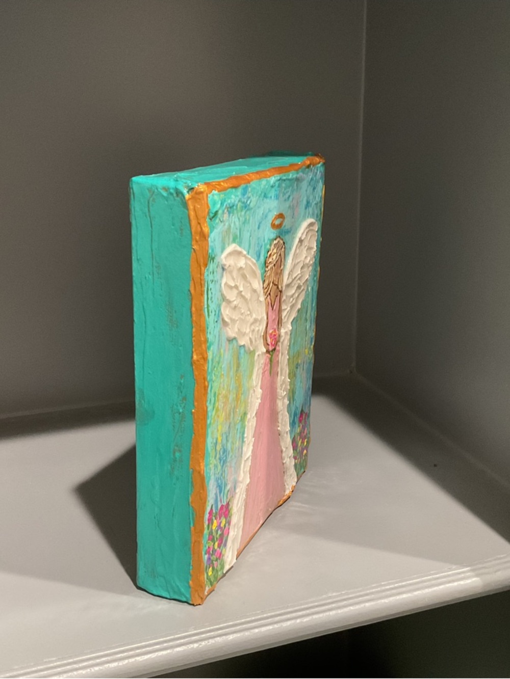 🔴Pink Angel Wall Art Canvas by D.Gordon Art🔴 - Picture 3 of 5